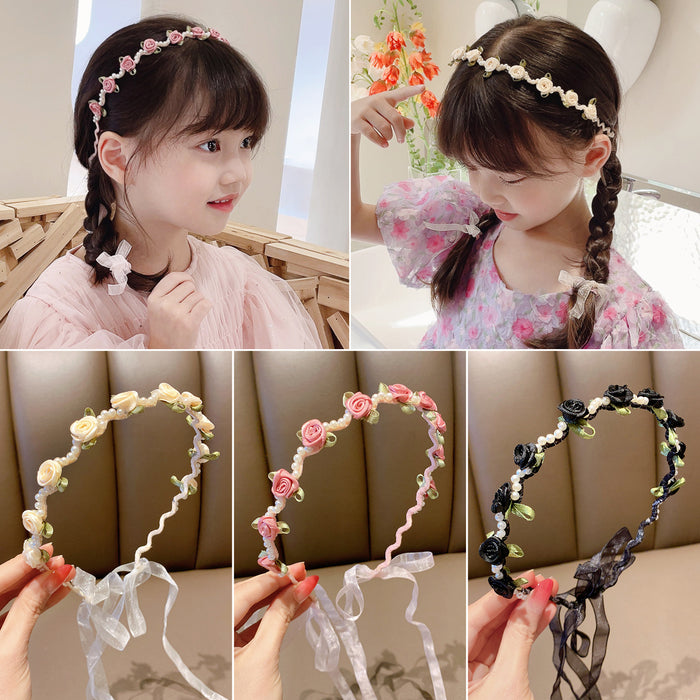 Wholesale headband pearl children princess non-slip MOQ≥2 JDC-HD-MingGe005