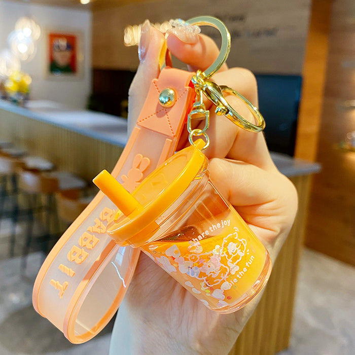 Wholesale cartoon milk tea cup cute keychain JDC-KC-XuanYi009