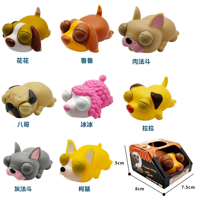 Wholesale cute pet sleepy dog toy decompression artifact blind box JDC-FT-TianT005