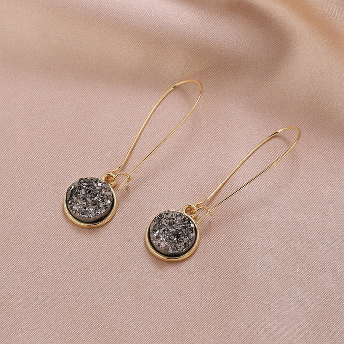 Wholesale Color Gypsophila Round Resin Earrings Crystal Earrings JDC-ES-CM027