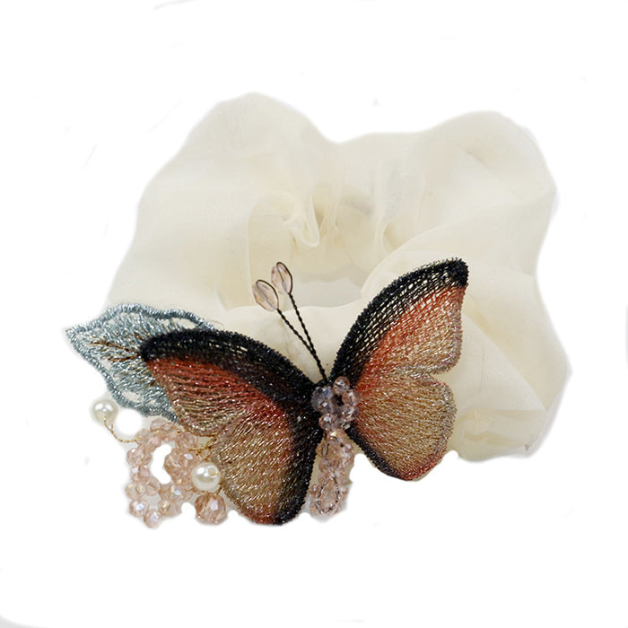 Wholesale Hair Scrunchies Cloth Classic Elegant Butterfly JDC-HS-HMXS006