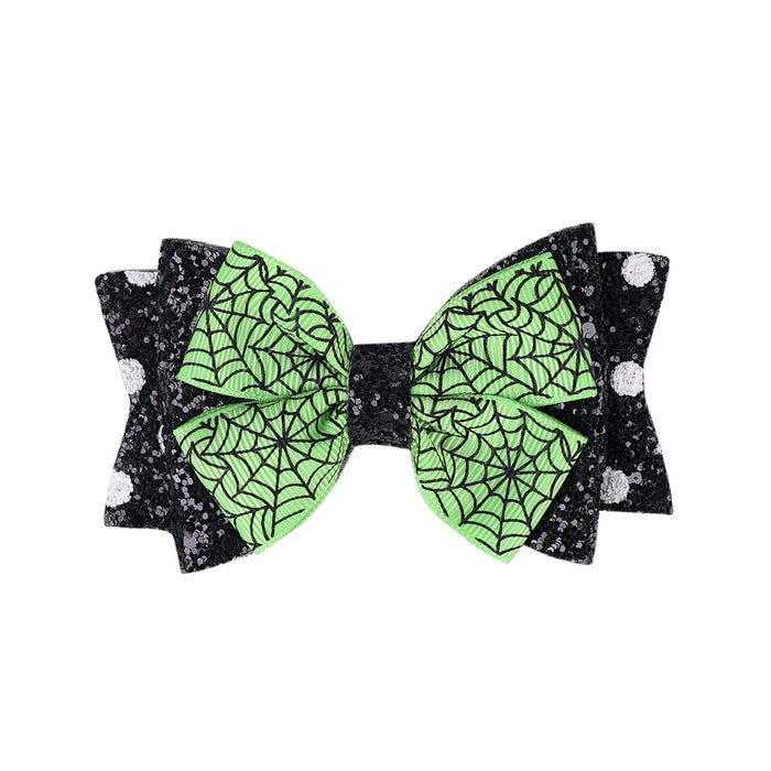 Wholesale Children's Hair Clip Halloween Bat Bow Leather JDC-HC-qiun006