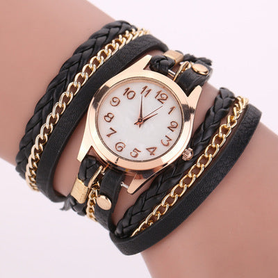 Wholesale Quartz Ladies Winding Watch Hand Woven Watch JDC-WH-MiQ005