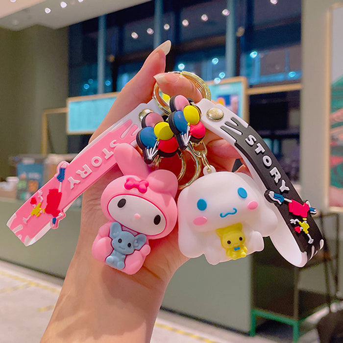 Wholesale keychain cute pendant car pvc soft doll MOQ≥2 JDC-KC-YDao001