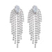 Jewelry WholesaleWholesale Super Fairy Diamond Stud Earrings Long Tassel Zircon Earrings JDC-ES-Pak004 Earrings 帕克 %variant_option1% %variant_option2% %variant_option3%  Factory Price JoyasDeChina Joyas De China