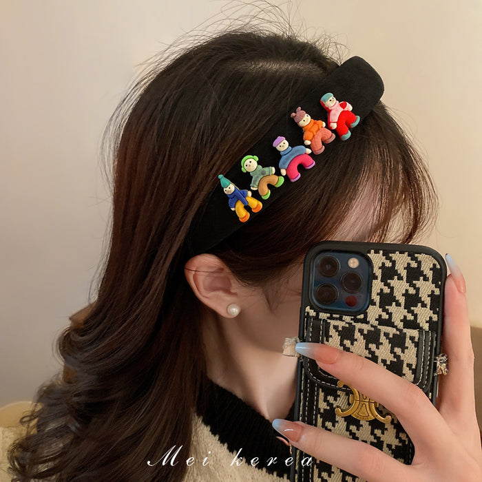 Wholesale Headband Cloth Acrylic Colored Cartoon Characters JDC-HD-Fengm001