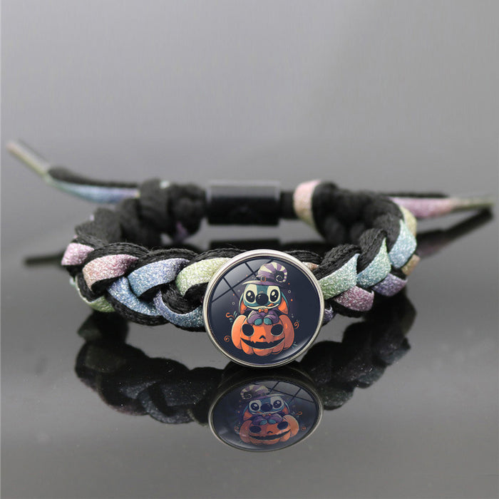 Wholesale Cartoon Alloy Glass Braided Bracelet (M) JDC-BT-XuS003