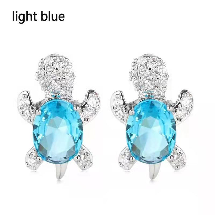 Wholesale Turtle Alloy Diamond Earrings MOQ≥2 JDC-ES-JYS001