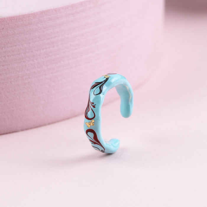 Jewelry WholesaleWholesale Pearl Enamel Alloy Ring JDC-RS-YiD003 Rings 宜达 %variant_option1% %variant_option2% %variant_option3%  Factory Price JoyasDeChina Joyas De China