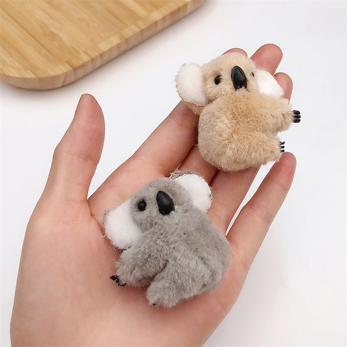 Wholesale Hair Clips Plush Alloy Cute Koala JDC-HC-WeiY004