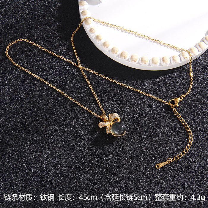 Jewelry WholesaleWholesale Copper Zircon Titanium Steel Thermostable Necklace JDC-NE-RongS004 Necklaces 荣硕 %variant_option1% %variant_option2% %variant_option3%  Factory Price JoyasDeChina Joyas De China