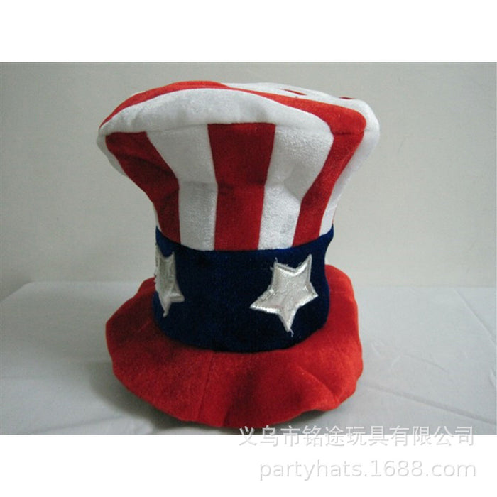 Wholesale 4th of July Independence Day Mardi Gras Party Hats Uncle Sam Top Hat MOQ≥10 JDC-FT-MingT001