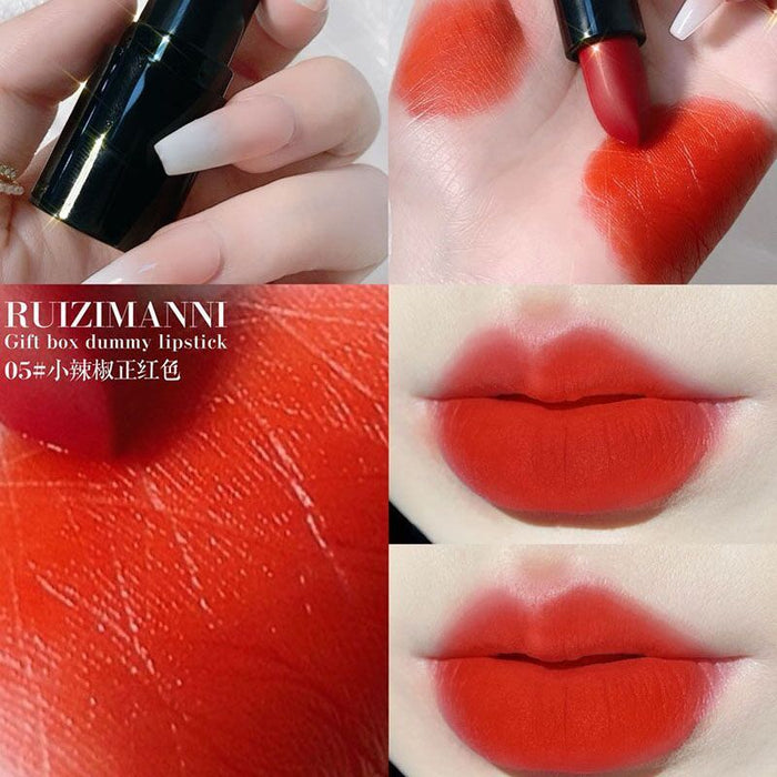 Jewelry WholesaleWholesale small pepper chocolate velvet caramel color matte matte lipstick JDC-MK-Minf004 lipstick 闵妃 %variant_option1% %variant_option2% %variant_option3%  Factory Price JoyasDeChina Joyas De China