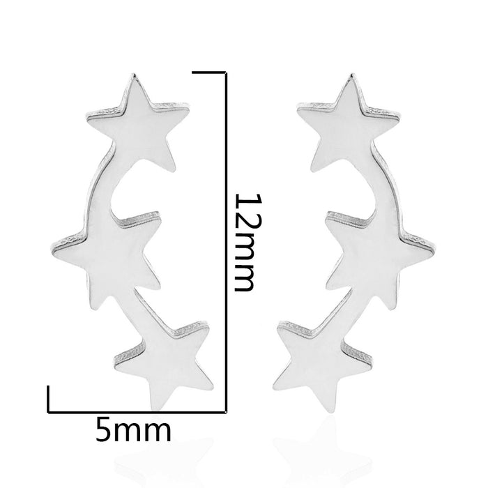 Wholesale Stainless Steel Pentagram Earrings JDC-ES-SS028