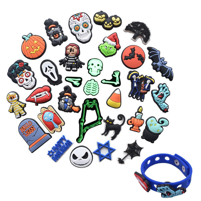 Wholesale Croc Charms Random 100pcs Cartoon Cute PVC DIY Accessories JDC-CCS-RYY067