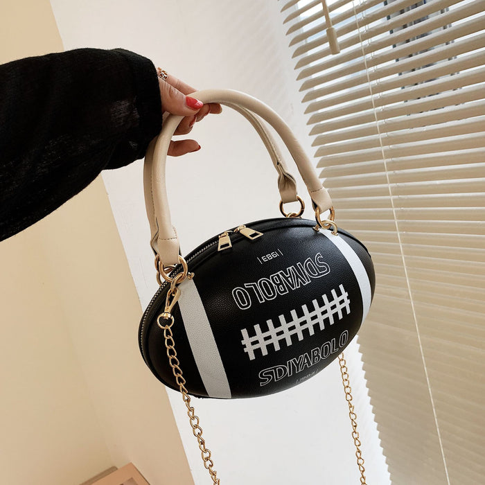 Jewelry WholesaleWholesale PU Chain Rugby Crossbody Shoulder Bag JDC-SD-WeiS001 Shoulder Bags 伟晟 %variant_option1% %variant_option2% %variant_option3%  Factory Price JoyasDeChina Joyas De China