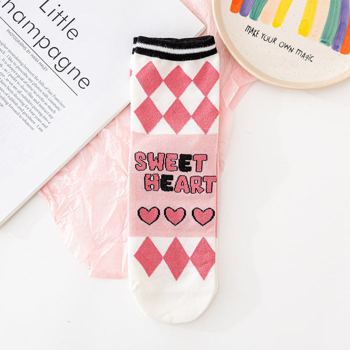 Wholesale Socks Cotton Pink Cute Bear Socks JDC-SK-JTing006