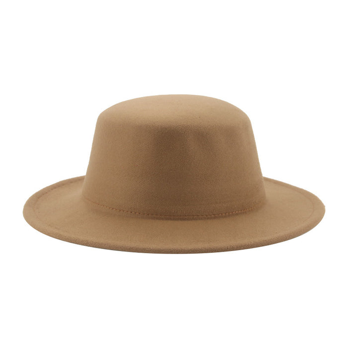 Jewelry WholesaleWholesale flat hat woolen wide brim hat JDC-FH-Guanchuan006 Fashionhat 冠川 %variant_option1% %variant_option2% %variant_option3%  Factory Price JoyasDeChina Joyas De China