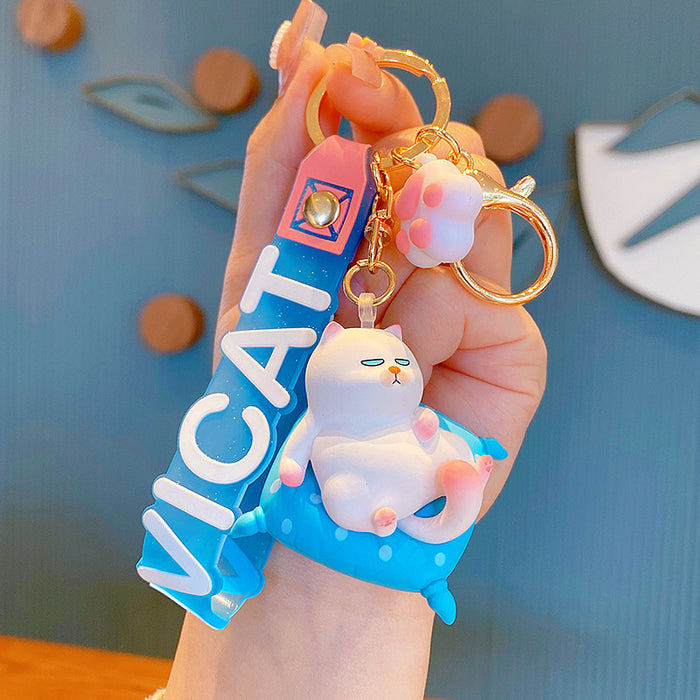 Wholesale Cartoon Cat PVC Keychain (M) JDC-KC-BS011