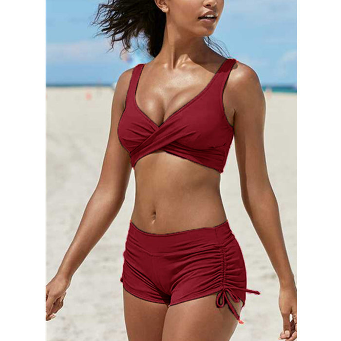 Wholesale Claret nylon swimsuit JDC-SW-huiBX004