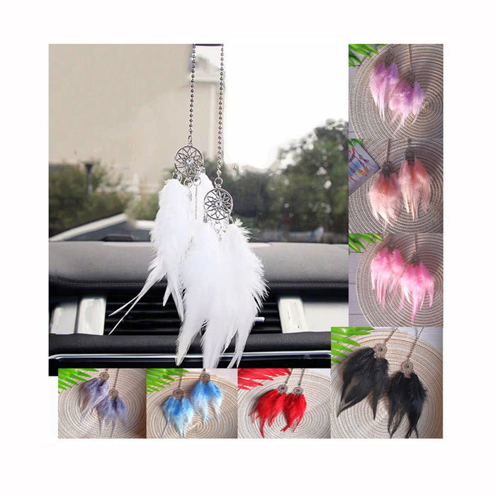 Wholesale Double Feather Dreamcatcher Car Pendant JDC-DC-ZZe002