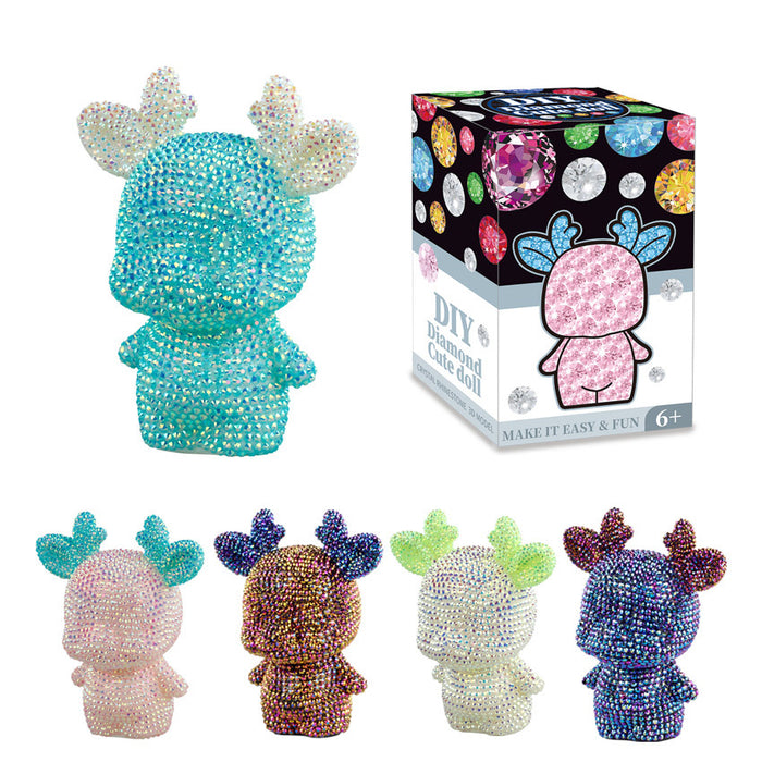 Wholesale diy stick drill fluid bear ornaments diamond toy vinyl doll JDC-FT-ZhuoJia019