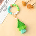 Jewelry WholesaleWholesale Silicone Beaded Alloy Tassel Wristlet Keychain JDC-KC-HYi002 Keychains 弘亿 %variant_option1% %variant_option2% %variant_option3%  Factory Price JoyasDeChina Joyas De China