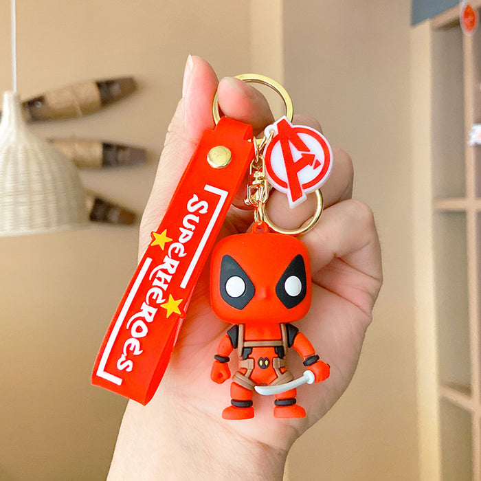 Wholesale keychain pvc cartoon glue doll MOQ≥2 JDC-KC-YDao005