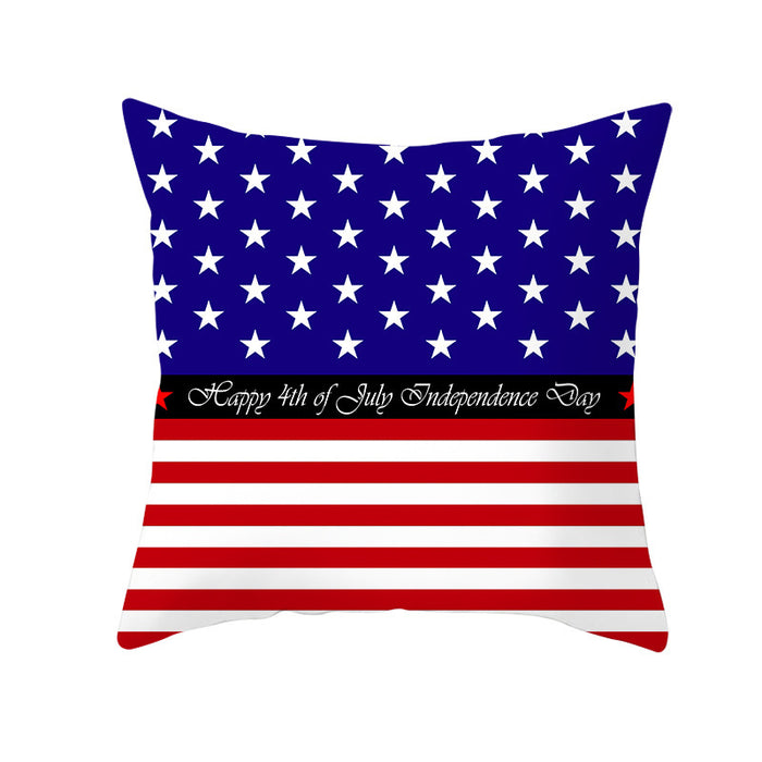 Wholesale 4th of July Independence Day Pillowcase Peach Skin Print MOQ≥2 JDC-PW-Jinze001