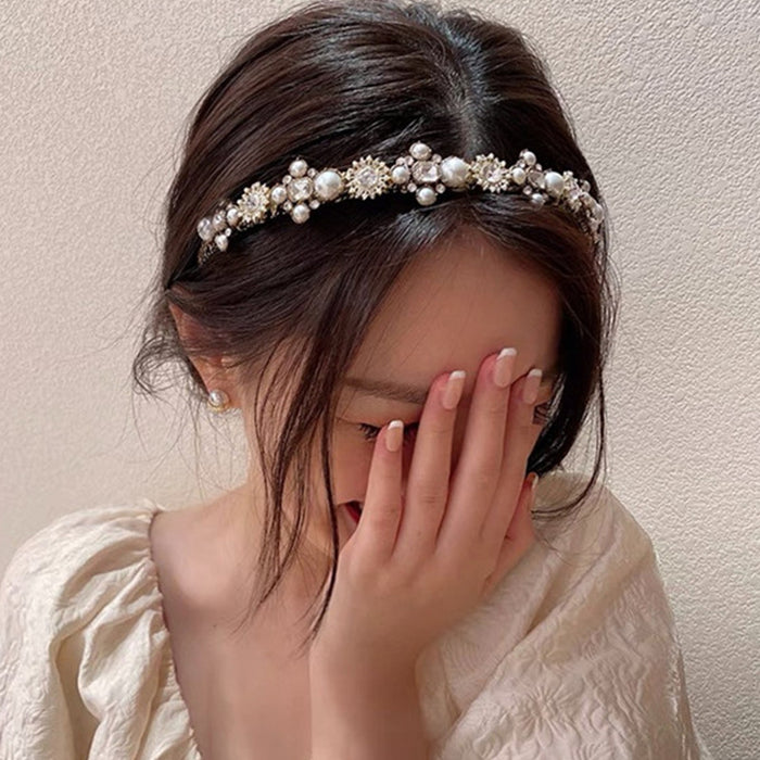 Jewelry WholesaleWholesale Vintage Pearl Hair Band JDC-HD-ZC006 Headband 智承 %variant_option1% %variant_option2% %variant_option3%  Factory Price JoyasDeChina Joyas De China