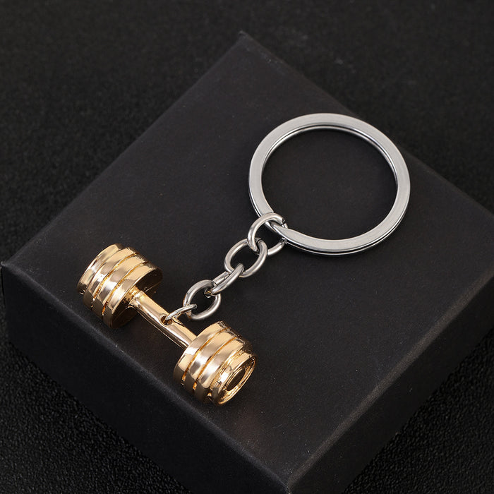 Wholesale Dumbbell Keychain Couple Pendant Keyring MOQ≥2 JDC-KC-ZJ008