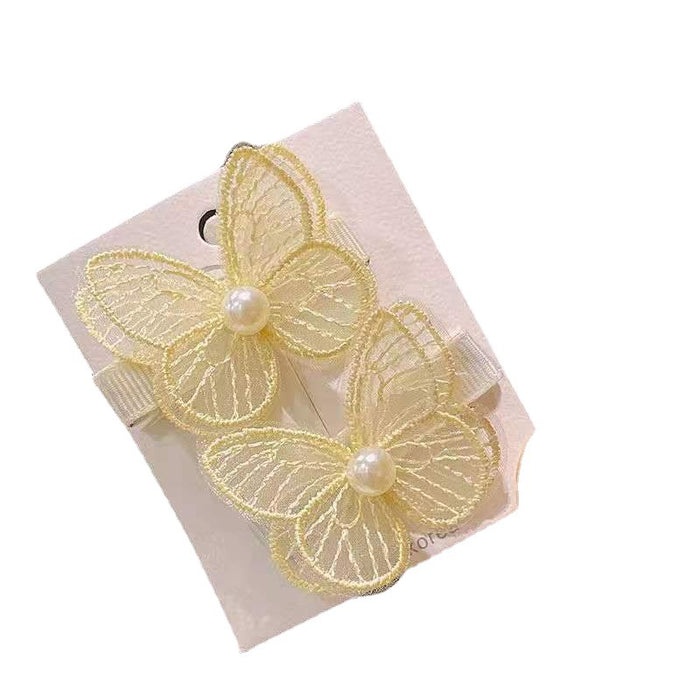 Jewelry WholesaleWholesale embroidery children's Butterfly Hair Clip JDC-HC-YiL002 Hair Clips 艺麟 %variant_option1% %variant_option2% %variant_option3%  Factory Price JoyasDeChina Joyas De China