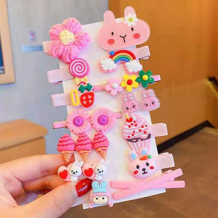 Wholesale love flower hairpin cartoon animal 14 pieces JDC-HC-DR005