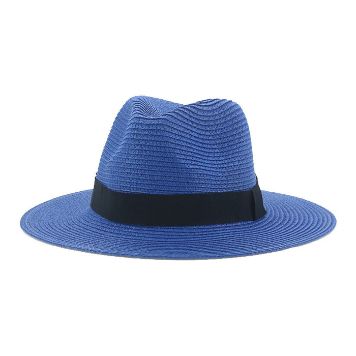 Jewelry WholesaleWholesale Black Belt Outdoor Beach Straw Hat JDC-FH-Guanchuan003 Fashionhat 冠川 %variant_option1% %variant_option2% %variant_option3%  Factory Price JoyasDeChina Joyas De China