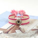 Jewelry WholesaleWholesale colorful woven Noosa buckle ribbon tassel Bracelet JDC-BT-KuN001 Bracelet 酷牛 %variant_option1% %variant_option2% %variant_option3%  Factory Price JoyasDeChina Joyas De China