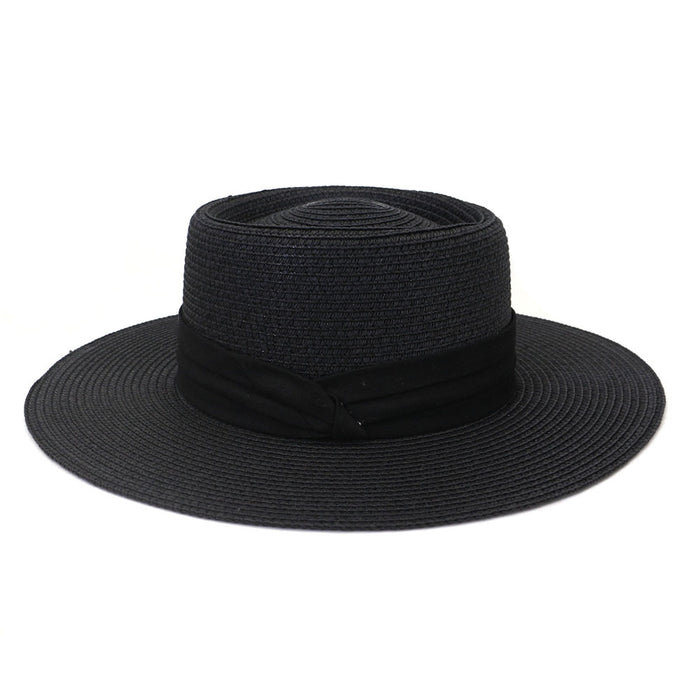 Wholesale sun protection straw hat flat top flat brim hat sun hat JDC-FH-MShen003