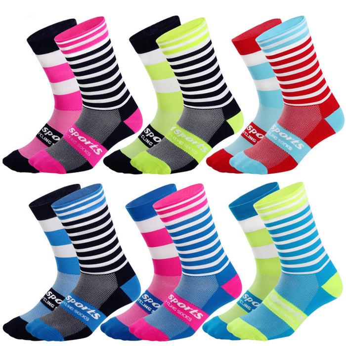 Wholesale Sock Nylon Cycling Socks Cycling Moisture Wicking Mid Tube JDC-SK-QiT007