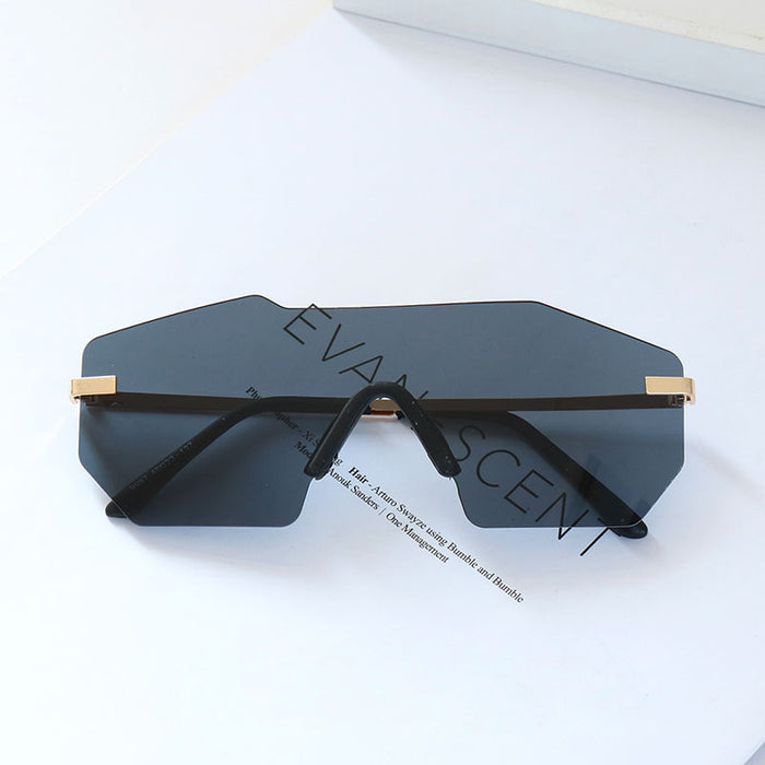 Wholesale Sunglasses Resin Lens Frameless Colorful Metal Frame MOQ≥2 JDC-SG-QingT009