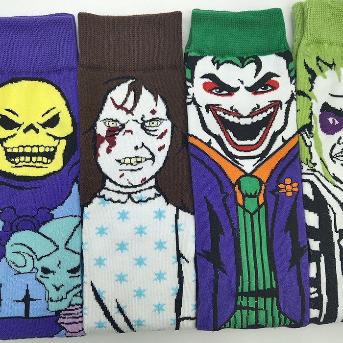 Wholesale Sock Cotton Cartoon Pattern Anime Sweat Absorb (M) MOQ≥3 JDC-SK-SuY001