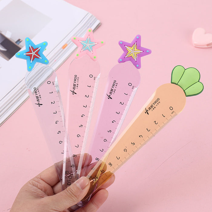 Wholesale Ruler ABS Soft Adhesive Creative Cartoon Carrots JDC-RR-MPai001