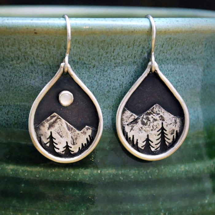 Wholesale Earrings Alloy Alpine Forest Tree Water Drops MOQ≥2 JDC-ES-jugou012