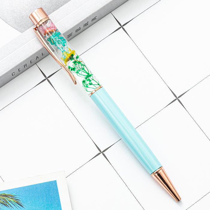 Jewelry WholesaleWholesale Metal Dried Flower Ballpoint Pen JDC-BP-Huah020 Ballpoint pen 华豪 %variant_option1% %variant_option2% %variant_option3%  Factory Price JoyasDeChina Joyas De China