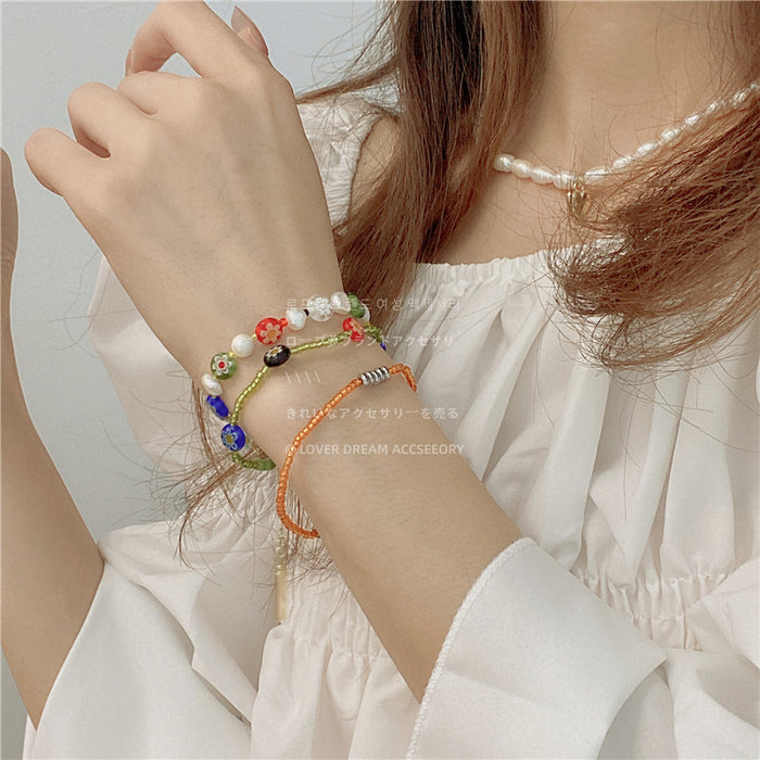 Wholesale Bracelet Colorful Crystal Beaded Pearls JDC-BT-LFM004