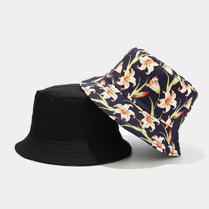 Wholesale ethnic style pattern double-sided sun hat MOQ≥2 JDC-FH-LvYi019