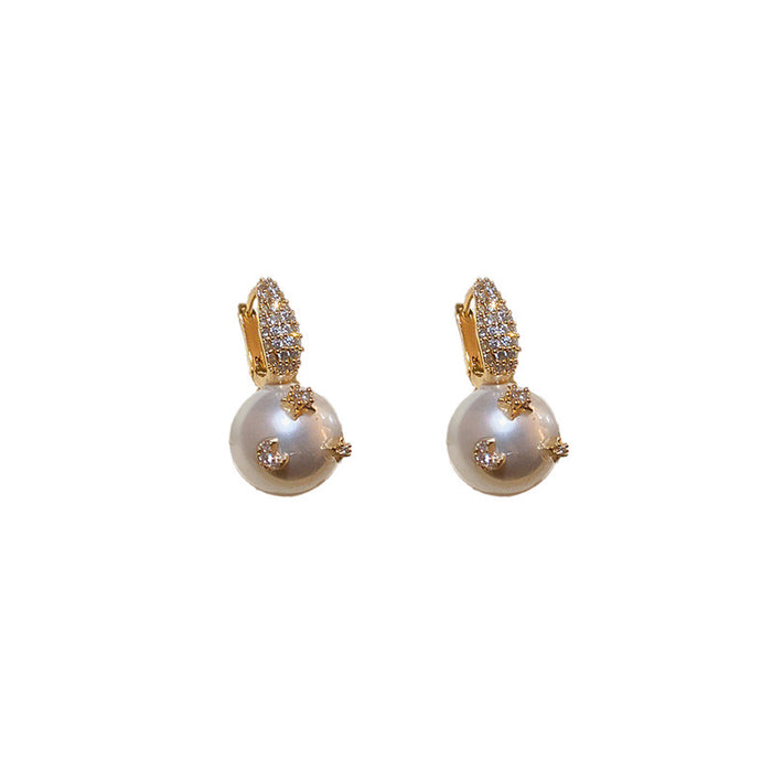 Jewelry WholesaleWholesale electroplated Mermaid Pearl Earrings JDC-ES-BY193 Earrings 宝钰 %variant_option1% %variant_option2% %variant_option3%  Factory Price JoyasDeChina Joyas De China