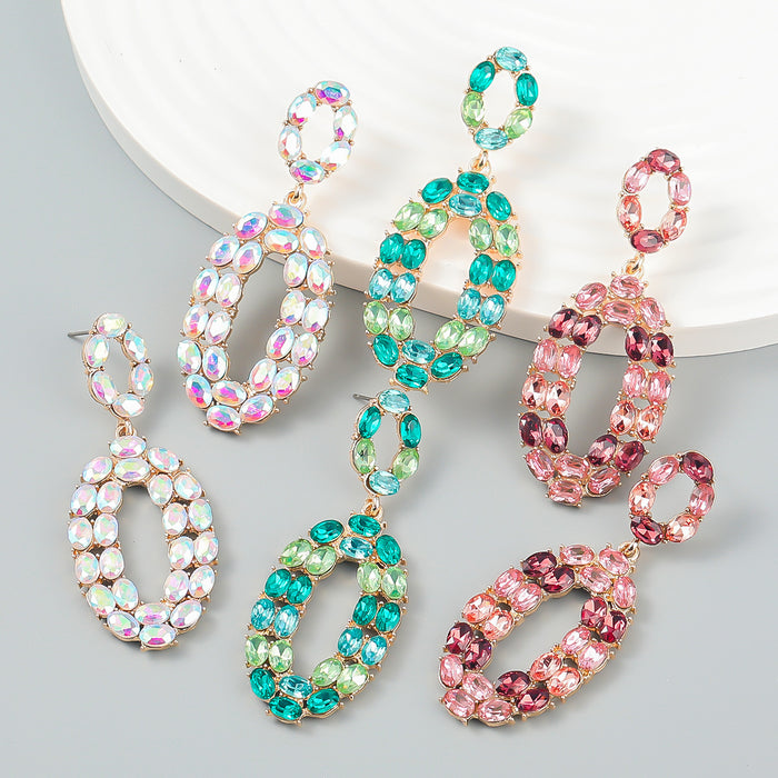 Jewelry WholesaleWholesale Boho Color Rhinestone Alloy Earrings JDC-ES-JL933 Earrings 氿乐 %variant_option1% %variant_option2% %variant_option3%  Factory Price JoyasDeChina Joyas De China