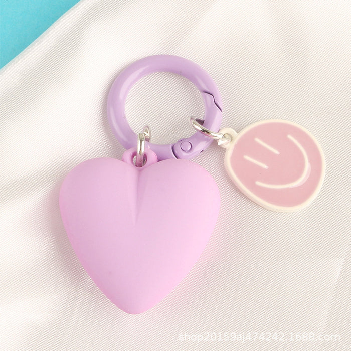 Jewelry WholesaleWholesale peach smiley face car keychain pendant MOQ≥2 JDC-KC-MXiong006 Keychains 萌熊 %variant_option1% %variant_option2% %variant_option3%  Factory Price JoyasDeChina Joyas De China