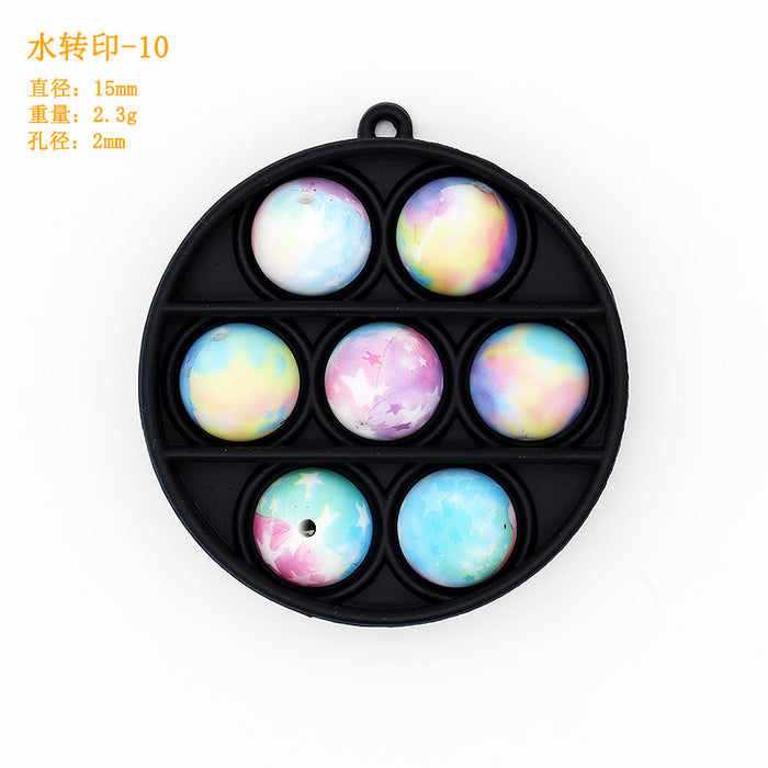 Wholesale DIY Silicone Beads 12MM15MM Baby Molar Color Silicone MOQ≥2 JDC-DIY-HLS001