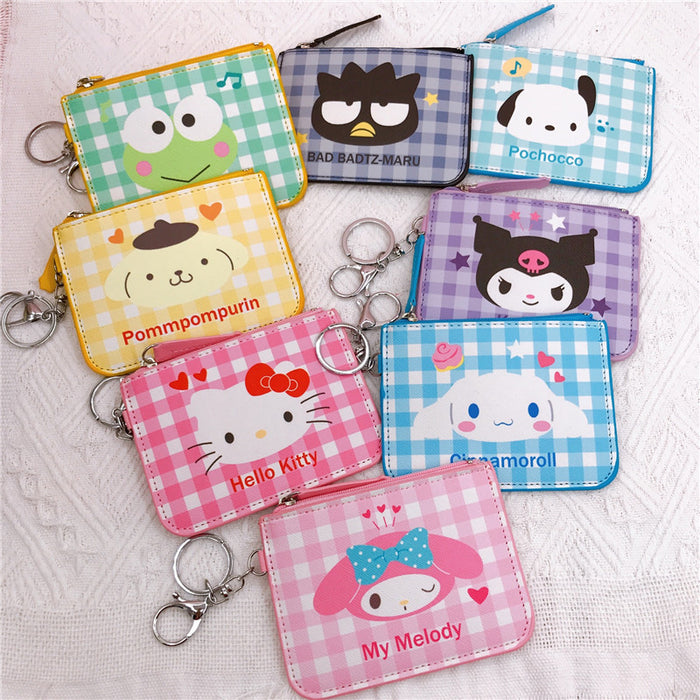 Wholesale Cartoon PU Card Holder Coin Purse Keychain (M) JDC-KC-YaLL005