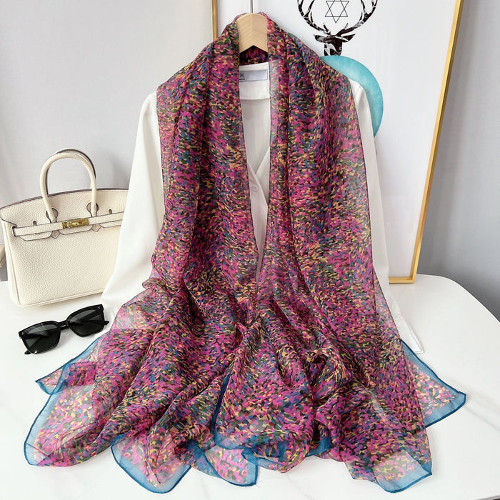 Wholesale Silk Scarf You Soft Yarn Summer Sunscreen Shawl MOQ≥2 JDC-SS-SiYa001